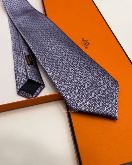 Hermes Petrol Pink MORS LOVE SILK TIE