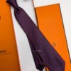 Hermes Blue Red A l'Affiche SILK TIE