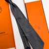Hermes Grey SCALATOR SILK TIE