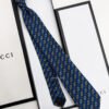 Gucci Blue HORSEBIT PATTERN SOFT SILK TIE