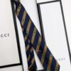 Gucci Navy STRIPE SHERRY GG SILK TIE