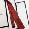 Gucci Red CREST BEE PATTERN SILK TIE