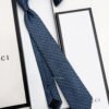 Gucci Navy with Sky Blue GG CIRCLES SILK TIE