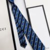 Gucci Navy Blue DIAGONAL HORSEBIT SILK TIE