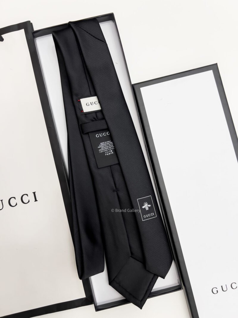 Gucci Black GIANT BEE SILK TIE