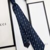 Gucci Navy Blue GG DIAGONAL DOTS SILK TIE