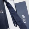 Dior Dark Blue CD BLACK PATTERN SILK TIE