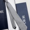 Dior Grey OBLIQUE SILK TIE