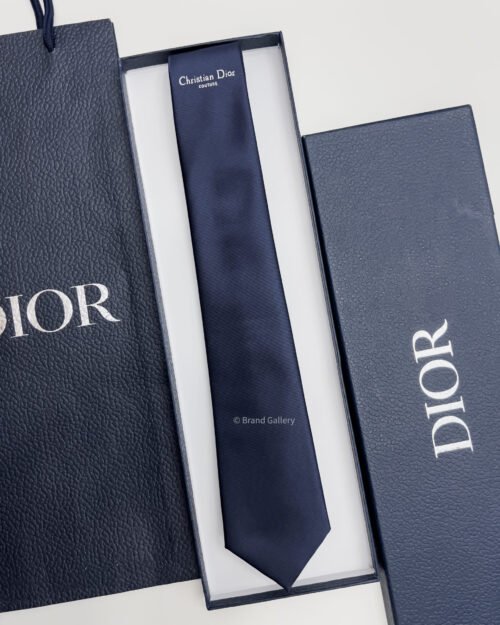 Dior Dark Blue CD ICON COUTURE SILK TIE