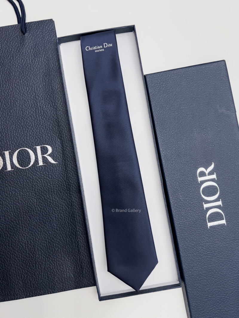 Dior Dark Blue CD ICON COUTURE SILK TIE