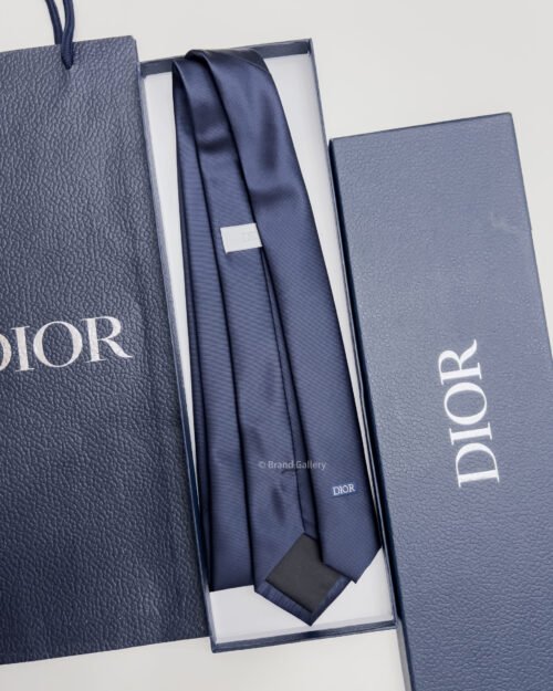 Dior Dark Blue CD ICON COUTURE SILK TIE