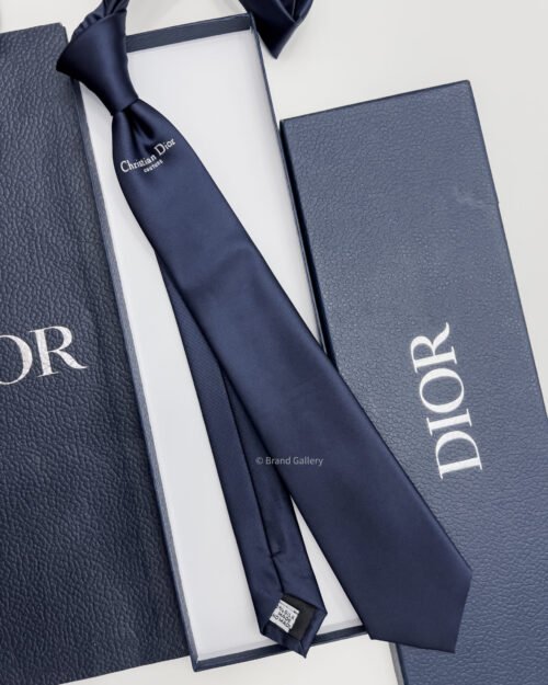 Dior Dark Blue CD ICON COUTURE SILK TIE