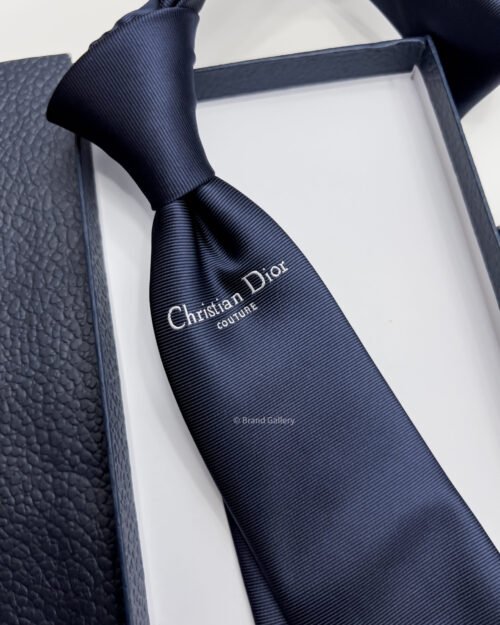 Dior Dark Blue CD ICON COUTURE SILK TIE