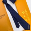 Louis Vuitton Dark Blue SOLID LOUIS VUITTON SILK TIE