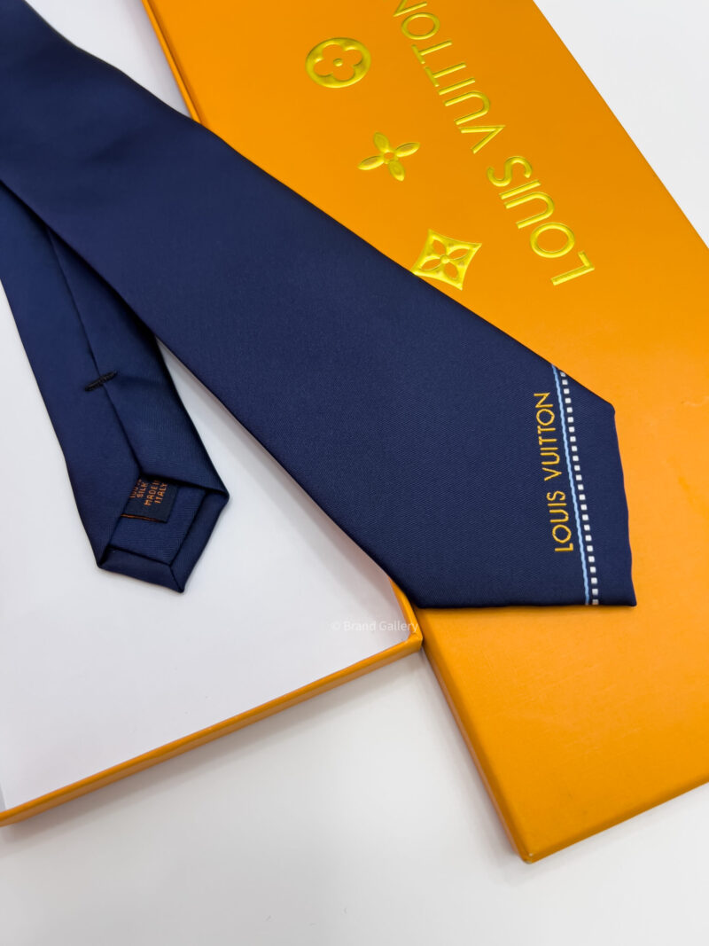 Louis Vuitton Dark Blue SOLID LOUIS VUITTON SILK TIE