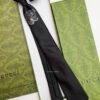Gucci Black and White TIGER SILK TIE