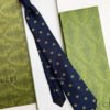 Gucci Navy GOLD BEES PATTERN SILK TIE