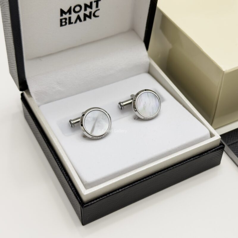 MontBlanc Silver Pearl Meisterstück Cufflink MB112895