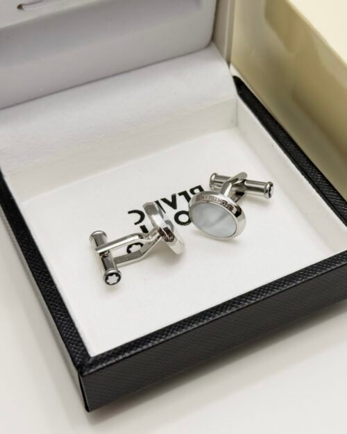 MontBlanc Silver Pearl Meisterstück Cufflink MB112895