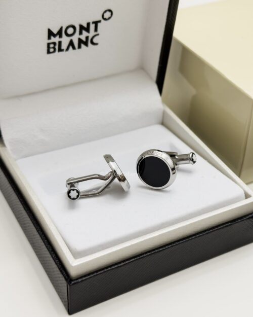 MontBlanc Silver Black Meisterstück Cufflink MB112896