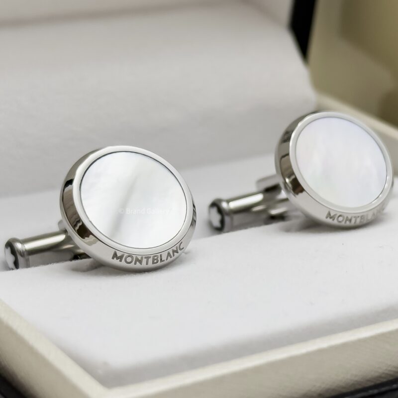 MontBlanc Silver Pearl Meisterstück Cufflink MB112895