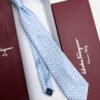 Ferragamo Baby Blue ENTANGLED GANCINI SILK TIE