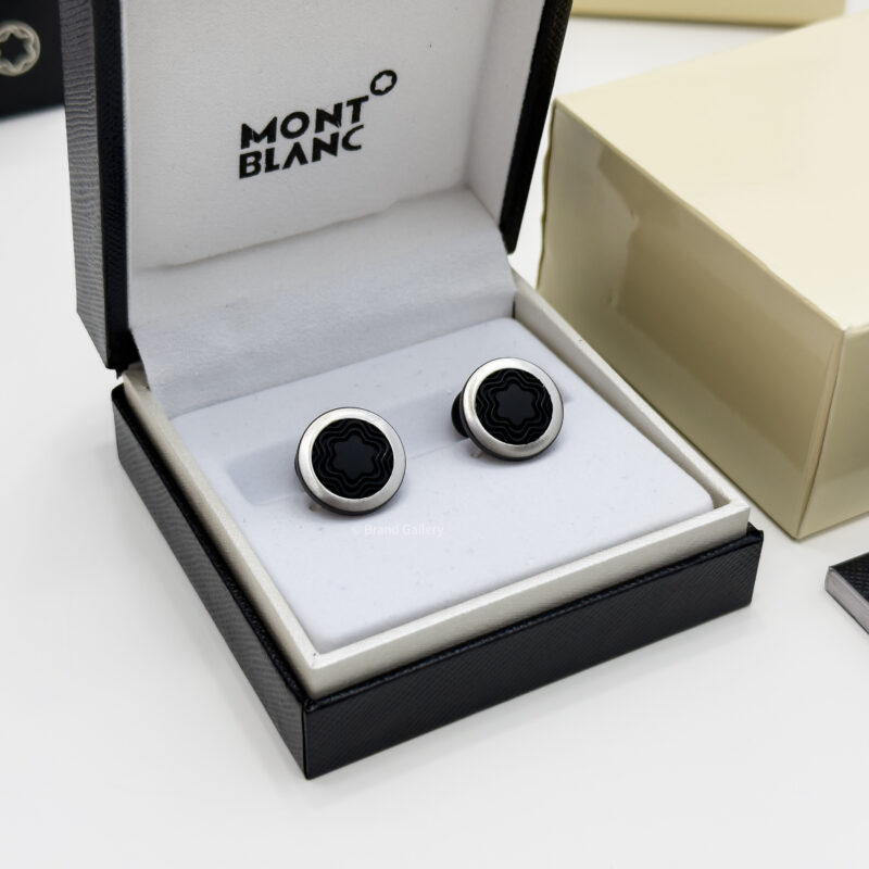 Montblanc Round Rubber Cufflink MB101604