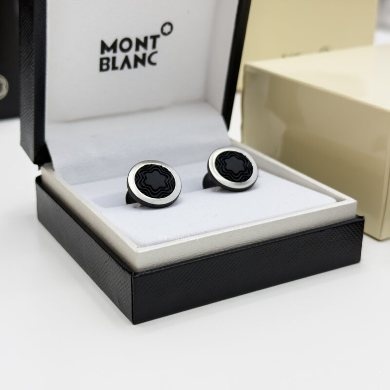 Montblanc Round Rubber Cufflink MB101604