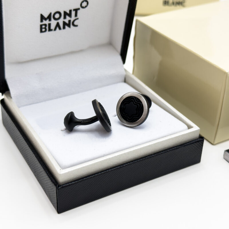 Montblanc Round Rubber Cufflink MB101604