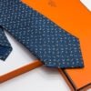 Hermes Petrol ORIGAMI ANIMALS SOFT SILK TIE