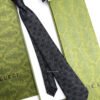 Gucci Black INTERLOCKING GG SILK TIE