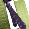 Gucci Navy Red DIAMONDS and GG SILK TIE