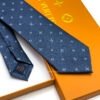 Louis Vuitton Stone Blue LV CLASSIC PATTERN SILK TIE
