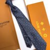 Louis Vuitton Grey MONOGRAM DOTS SILK TIE