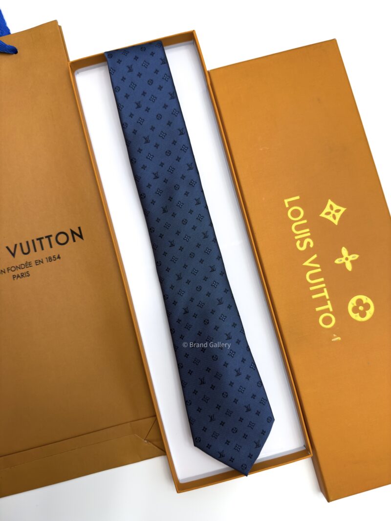 Louis Vuitton Steel Blue LV CLASSIC SILK TIE