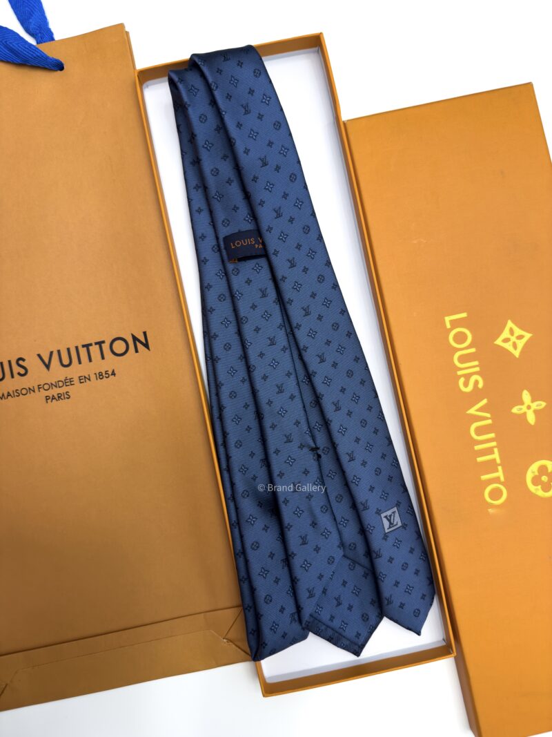 Louis Vuitton Steel Blue LV CLASSIC SILK TIE