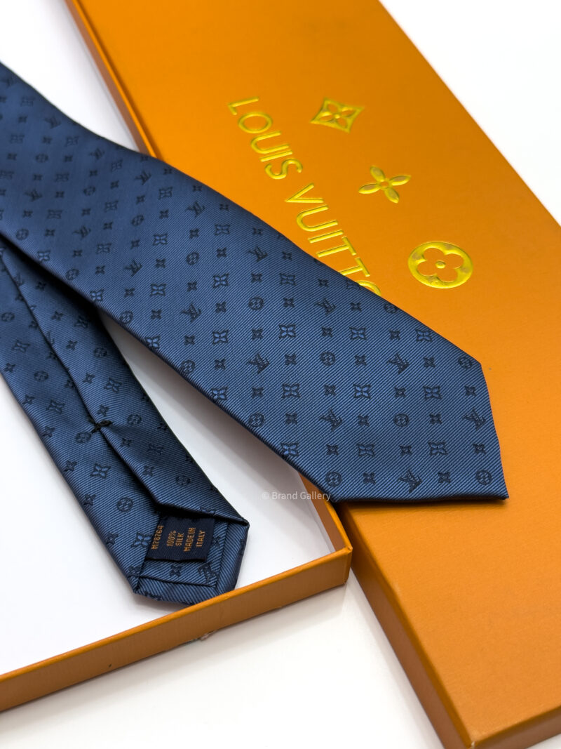 Louis Vuitton Steel Blue LV CLASSIC SILK TIE