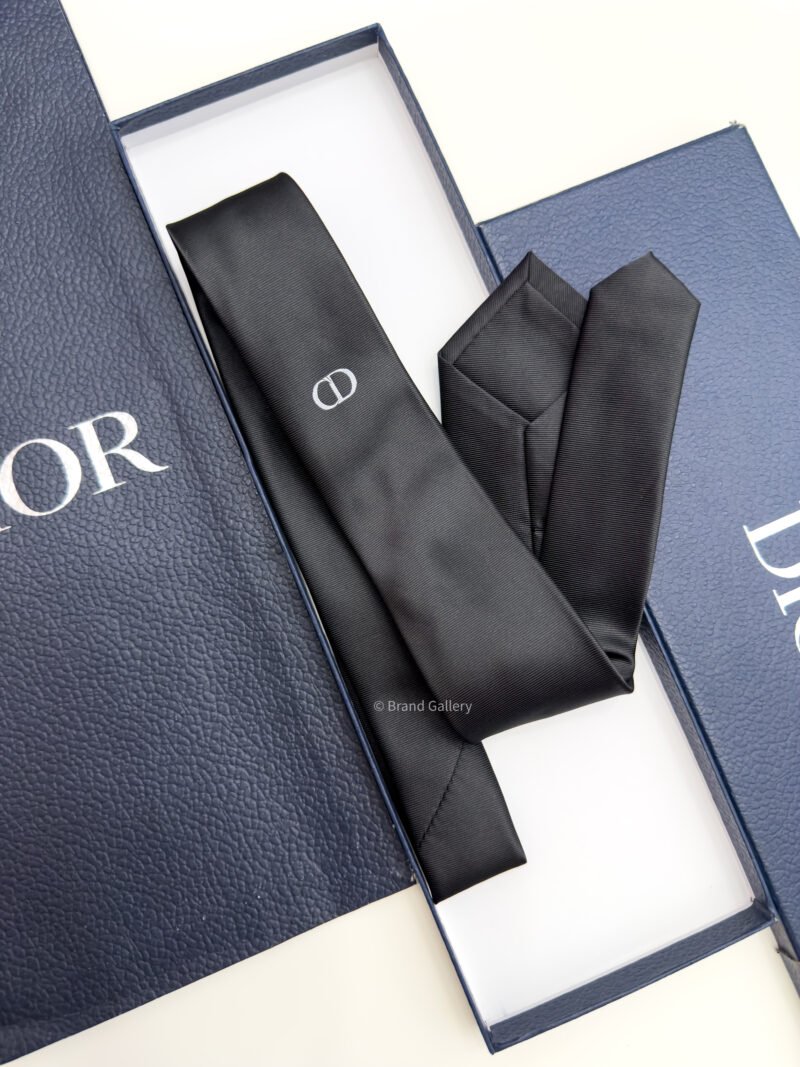 Dior Black Middle CD ICON SILK TIE