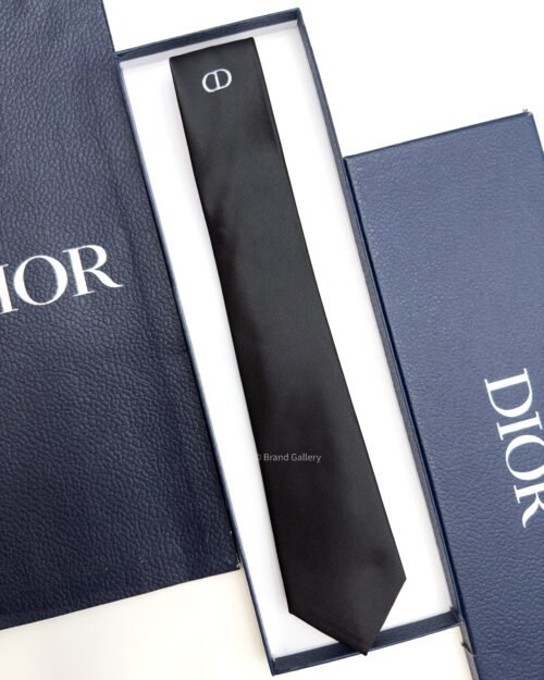 Dior Black Middle CD ICON SILK TIE