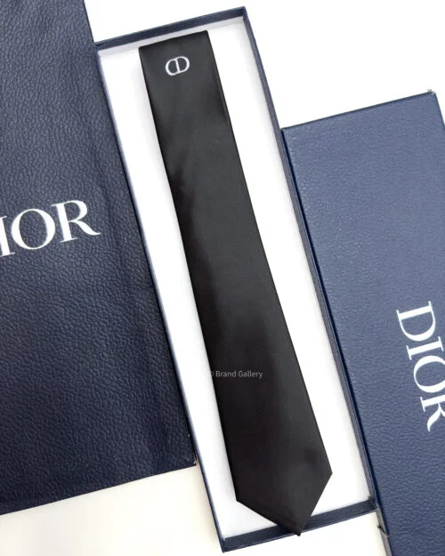 Dior Black Middle CD ICON SILK TIE