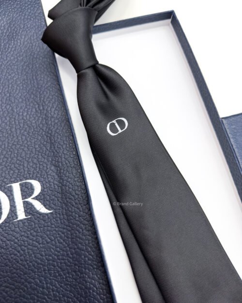 Dior Black Middle CD ICON SILK TIE