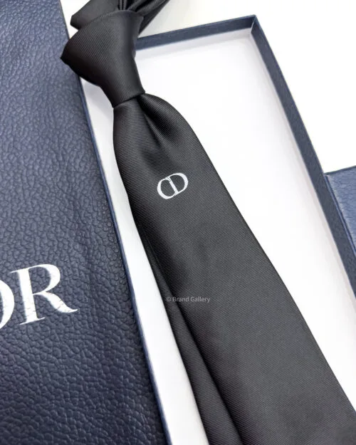 Dior Black Middle CD ICON SILK TIE