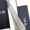 Dior Silver Grey Middle CD ICON SILK TIE