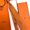 Hermes Orange FACONNEE H ROWS SILK TIE