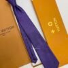 Louis Vuitton Purple MICRO DAMIER SILK TIE