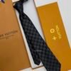 Louis Vuitton Black DAMIER SILK TIE