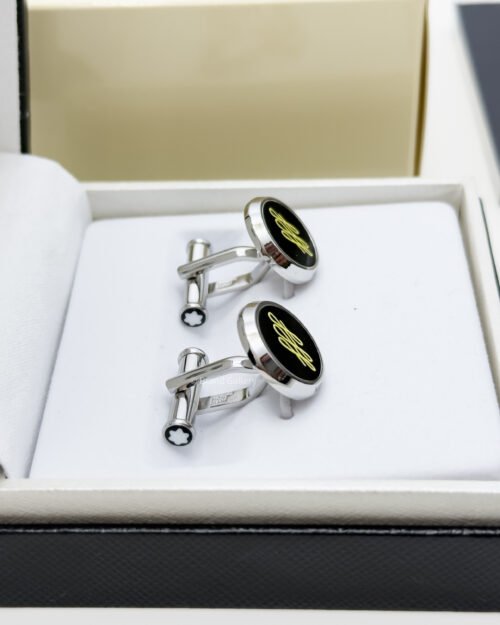 Stainless steel Calligraphy Cufflink MB124210