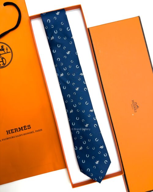 Hermes Blue OUT OF THE BOX SOFT SILK TIE