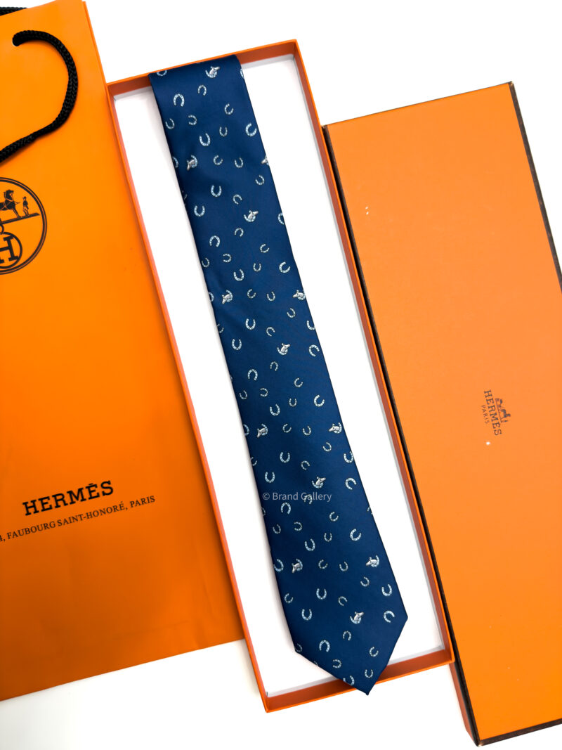 Hermes Blue OUT OF THE BOX SOFT SILK TIE