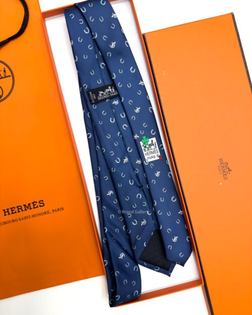 Hermes Blue OUT OF THE BOX SOFT SILK TIE